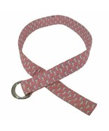 Women S Cotton Belt Vineyard Vines by Shep &amp; Ian Pink Footprints Golf Beach - $25.69 CAD