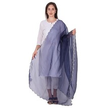 Indian Traditional Women&#39;s Organza Fabric Cut-Work Border Dupatta - £12.31 GBP