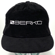 BERKO Hat-Corduroy-Black White-Snapback-Embroidered Logo- - $18.70