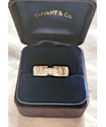 Vintage Tiffany &amp; Co. Atlas 3 Diamond Ring 18K 750 White Gold .30cttw 1995 - £879.29 GBP