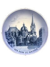 Vintage Royal Copenhagen Porcelain Aachen Cathedral Germany Souvenir Plate - $24.75