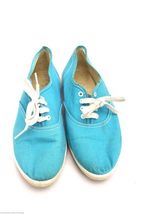 VTG Girls WOmens Pointed Toe Sneakers Turquoise 5 1/2 1960s - $440.36 MXN