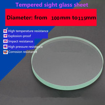 1Pc Tempered Sight Glass Sheet Circle Observation Lens Dia. 100mm to 115mm - £6.60 GBP+