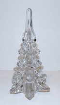 LOVELY ART GLASS/CRYSTAL CLEAR EVERGREEN CHRISTMAS TREE 8&quot; SCULPTURE/FIG... - $42.68