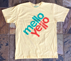 MELLO YELLO T Shirt-Coca Cola Brand-M-Yellow-Graphic Tee-Soda Pop - £14.70 GBP