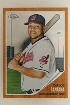 Carlos Santana 2011 Topps Heritage Chrome C188 1765/1962 Baseball Card Indians - £1.57 GBP