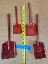 4 Lithograph Tin Sand Shovel  Beach Toy Metal Vintage J - £29.06 GBP