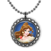 Disney Princess BELLE Beauty &amp; the Beast 3D Bottle Cap Necklace | Gift f... - $5.95