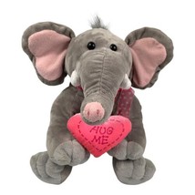Fine Toy Co Valentine&#39;s Day Elephant Hug Me Pink Heart Plush Stuffed Ani... - £15.47 GBP