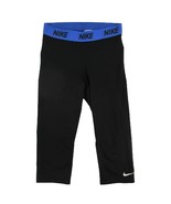 Nike Womens Size M Capri Legging Pants Training Elastic Waist Logo Black... - $8.89