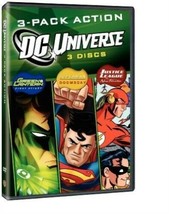 Dc Universe 3 Pack: Green Lantern+ Superman+ Justice League- Triple- New 3 Dvd - £10.05 GBP