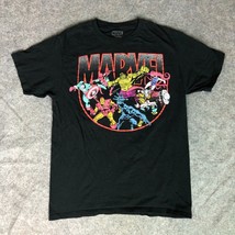 Marvel Mens Shirt Medium Black Comic Movie Short Sleeve Tee Graphic Avengers Top - £14.64 GBP