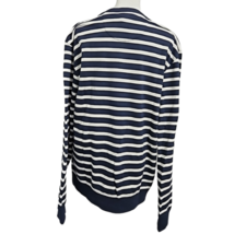 Brooks Brothers Navy White Striped Sweater 100% Cotton Size M image 2