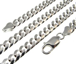 6.3MM Solid 925 Sterling Silver Men&#39;s Italian MIAMI CUBAN Chain Made in Italy - £41.33 GBP+
