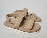 Seychelles Women&#39;s Beige Vacchetta New to This Quilted Sandals Sz 8 Adju... - $32.66