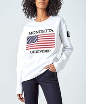$88 Mondetta Originals Unity American Flag Crewneck Sweatshirt White Size Small - £9.14 GBP