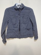 Christopher Banks Petit Jacket women Size P/M Blue And Gray Stripped - $13.55