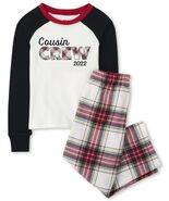 The Children’s Place Family Matching Christmas Holiday Fleece Pajamas XXL - $388.17 MXN