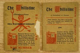 Vintage Lot June &amp; January 1915 Booklets The Philistine Religious Protest - £19.32 GBP
