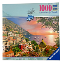 Ravensburger Puzzle Positano Italy Ocean Sunset Cliff Houses 1000 Pc. Se... - $24.14