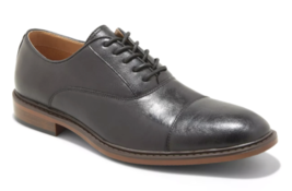 Goodfellow &amp; Co Men&#39;s Joseph Black Faux Leather Oxford Cap Toe Dress Shoes 13 - £15.94 GBP