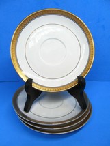 Mikasa Palatial Gold Set Of 4 Saucers In Excellent Condition - £11.99 GBP