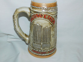 1981 Budweiser Chicagoland Starts Here Marina City Wrigley Bldg Stein - £10.15 GBP