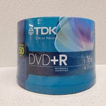 TDK DVD+R 50 pack 16x 4.7GB Spindle Model DVD+R New Sealed - £11.82 GBP