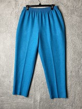 Alfred Dunner Women&#39;s Dress Pants Size 12  Turquoise Elastic Waistband - £6.61 GBP