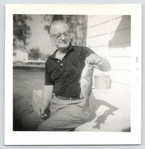 Man Holding 2.5 lbs Bass Fish Fishing 60s Hobby 1963 Snapshot Photo Picture - £10.73 GBP