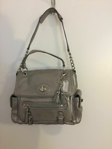 Coach Sydney Limited Edition Metallic Silver Pebbled Leather Handbag 14616 SV/SV - £402.80 GBP