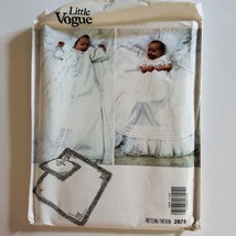 Little Vogue 2878 Baby One Size Dress Coat Bonnet Pillow sham Blanket Pattern - £4.72 GBP