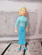 Fisher Price Sweet Streets dollhouse doll Blonde blue dress woman Carria... - $10.29
