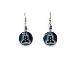 Round New Age Spiritual Graphic Dangle Earrings - Womens Fashion Handmade Jewelr - £11.82 GBP