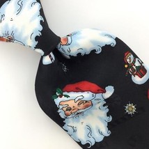 Yule Tie Greetings Santa Snowflakes Classic Christmas Necktie Tie #XO-291 New - £15.02 GBP