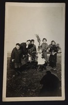 Family Planting Trees in a Field Antique RPPC Great Facial Expressions - $20.00