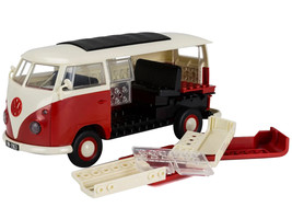 Skill 1 Model Kit Volkswagen Camper Van Red Snap Together Model Airfix Q... - $36.77