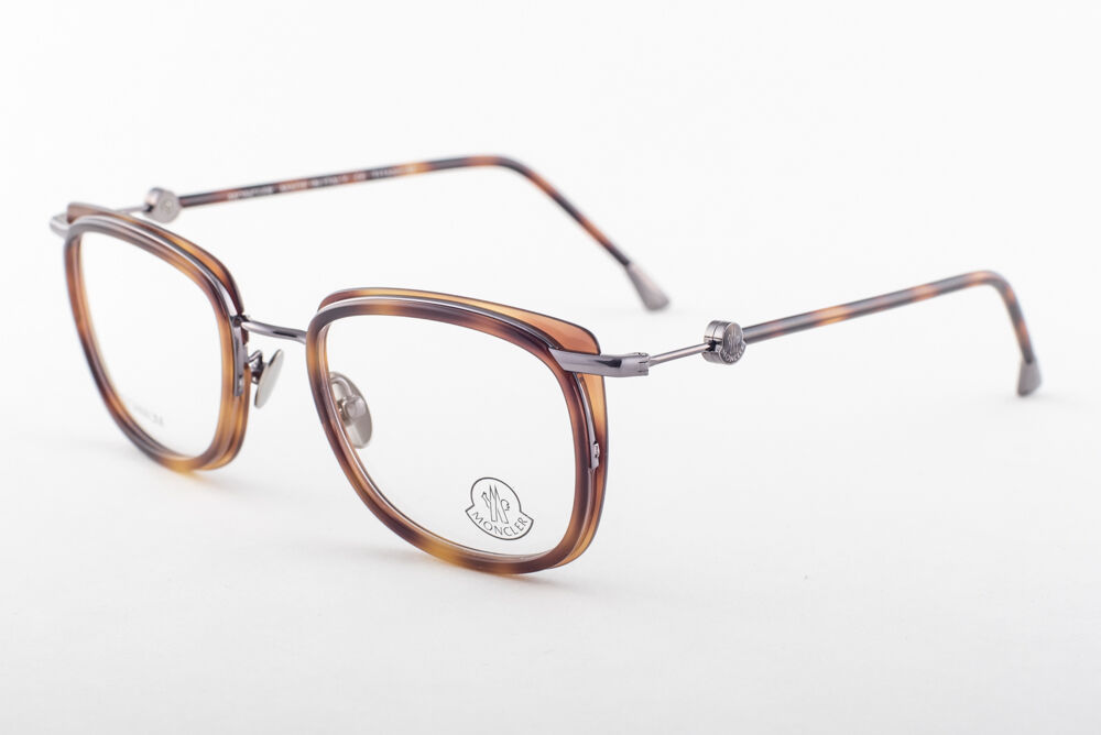 MONCLER MC010-V04 Tortoise Brown Titanium Eyeglasses MC 010-V04 49mm