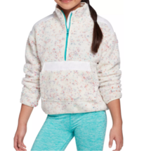 new DSG Girls&#39; Novelty Sherpa 1/4 Zip Pullover sz L (12-14years) warm sweater - £14.99 GBP