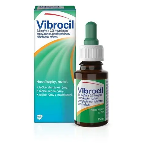 5 PACK Vibrocil Nasal Drops x15 ml GSK - $2,039.92 MXN