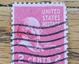 US Stamp John Adams 2c Used Wave Cancel - £0.73 GBP