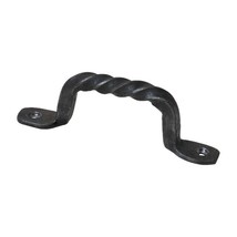4-Inch Twisted Wrought Iron Pull Handles - Set of 6 - £38.57 GBP