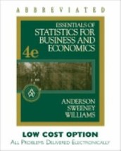 Essentials of Statistics for Business and Economics, Abbreviated Edition... - £15.71 GBP