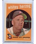 1959 Baseball Card Whitey Herzog Authentic Keepsake  - £7.88 GBP