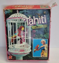 TAHITI Barbie Doll&#39;s Pet Bird with Cage #2064 Vintage Mattel Parrot 1985 New - £35.60 GBP