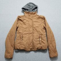 Active USA Jacket Womens Medium Brown Full Zip Hooded Lightweight - $17.05