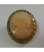 Vintage Signed Dixelle 12K Gold Filled Cameo Pendant / Brooch - $75.54 CAD