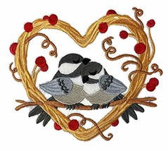 Custom and Unique Love Nest (Chickadees Love Nest) Embroidered Iron on/Sew Patch - £23.65 GBP