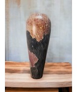 Vintage Hand Carved Soapstone 12&quot; Vase &quot;Stone Age&quot; Made in Kenya - €57,11 EUR