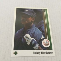 1989 Upper Deck New York Yankees Ricky Henderson Trading Card #210 - £2.34 GBP